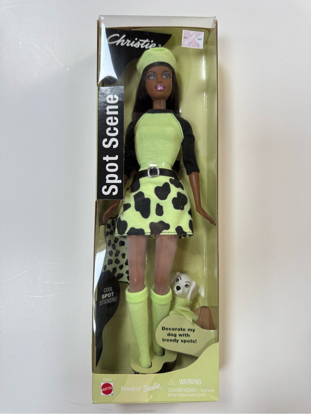 2001 NRFB Spot Scene Christie Barbie Doll